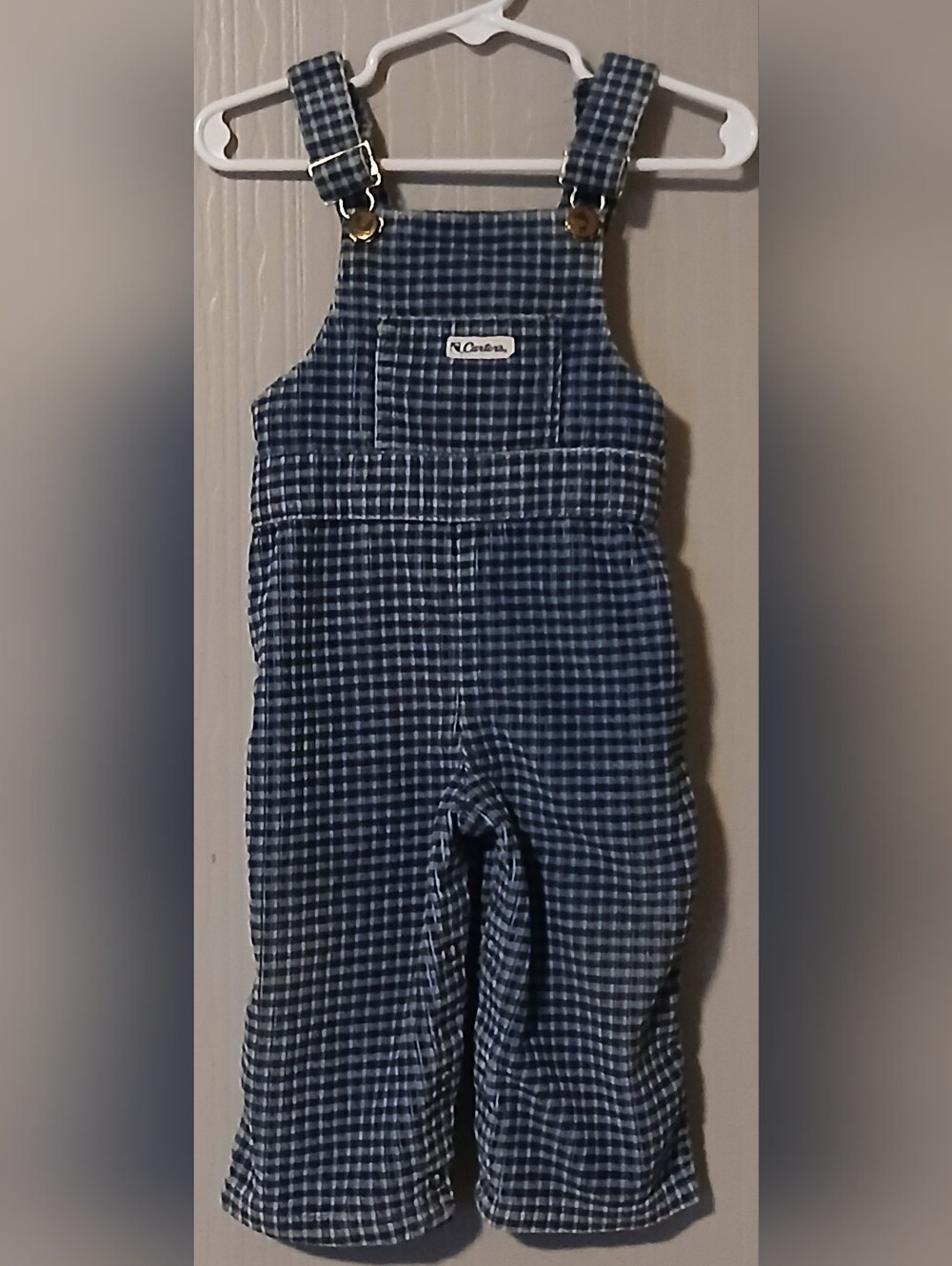 Carters Vintage Boys 18 Months Blue Overalls